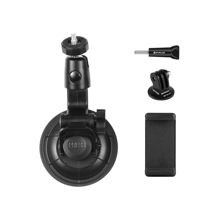 PULUZ Car Suction Cup Mount with Phone Clamp / Screw / Tripod Adapter - Holder by PULUZ | Online Shopping South Africa | PMC TechLife | Buy Now Pay Later Mobicred