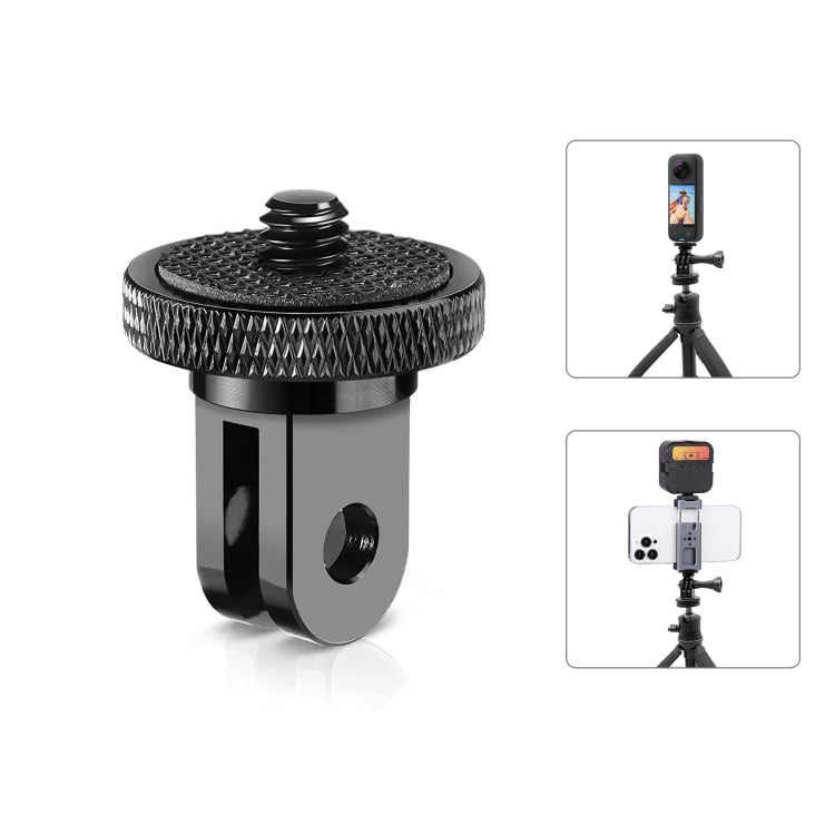 PULUZ 1/4 inch Screw Metal Tripod Mount Action Camera Adapter (Black) - Connection Mount by PULUZ | Online Shopping South Africa | PMC Jewellery | Buy Now Pay Later Mobicred