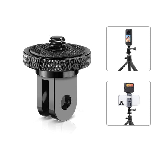 PULUZ 1/4 inch Screw Metal Tripod Mount Action Camera Adapter (Black) - Connection Mount by PULUZ | Online Shopping South Africa | PMC Jewellery | Buy Now Pay Later Mobicred