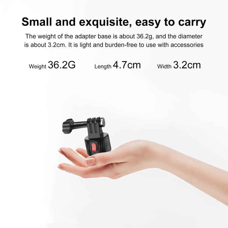 PULUZ Action Camera 1/4 inch Magnetic Base Adapter (Black) - Connection Mount by PULUZ | Online Shopping South Africa | PMC TechLife | Buy Now Pay Later Mobicred