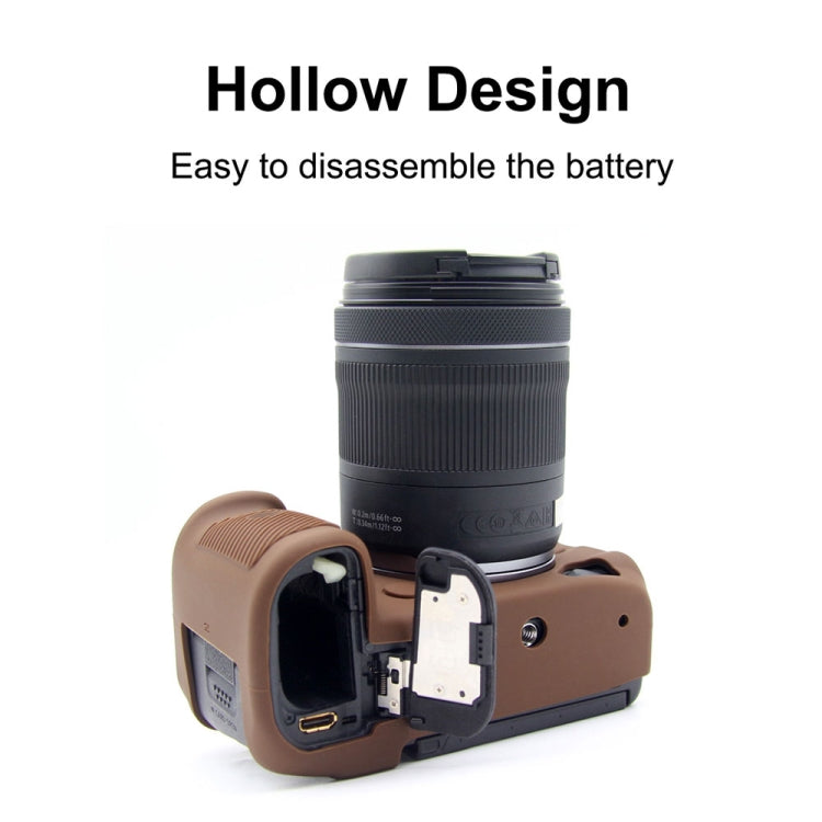 PULUZ Soft Silicone Protective Case for Canon EOS R5(Coffee) - free shipping - PMC TechLife - Order now!