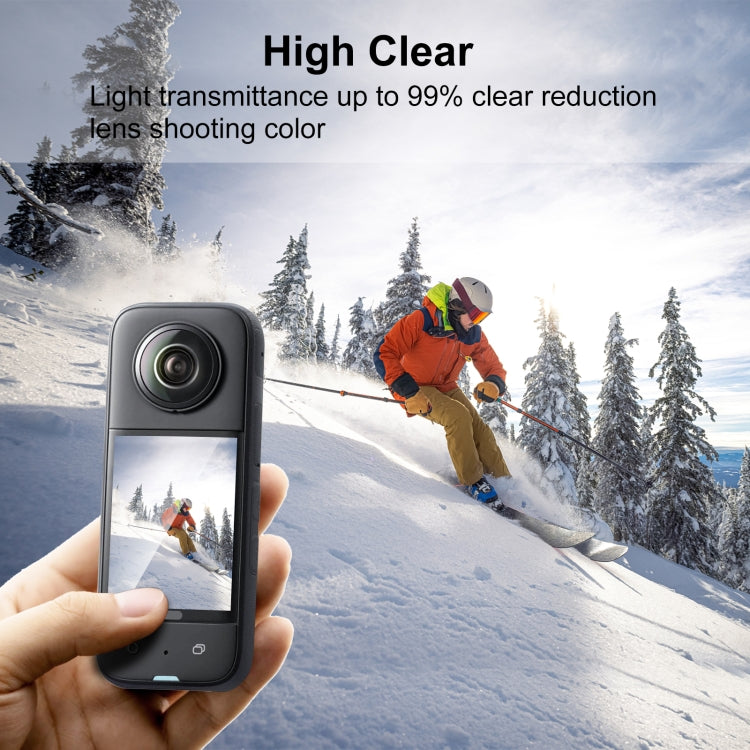 For Insta360 X3 PULUZ 2pcs Curved  HD Screen Film(Transparent) - Protective Film & Stickers by PULUZ | Online Shopping South Africa | PMC TechLife | Buy Now Pay Later Mobicred