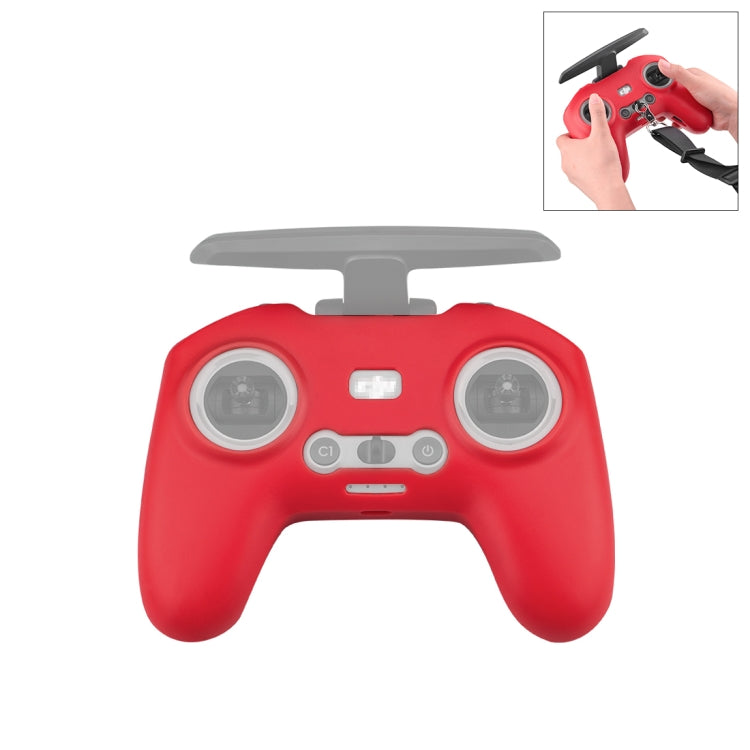 For DJI FPV Combo Remote Control PULUZ Silicone Protective Case(Red) -  by PULUZ | Online Shopping South Africa | PMC Jewellery