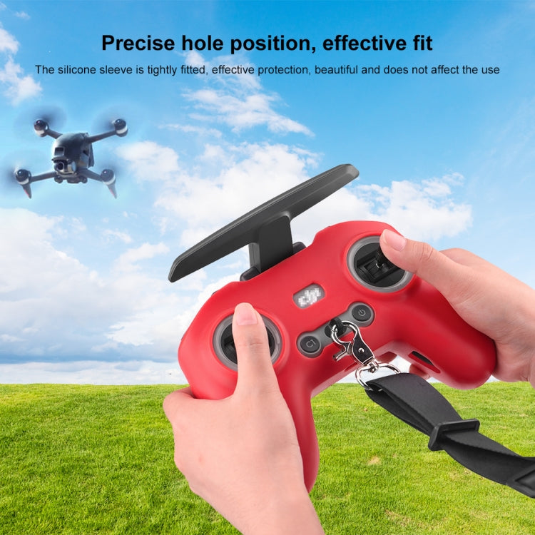 For DJI FPV Combo Remote Control PULUZ Silicone Protective Case(Red) -  by PULUZ | Online Shopping South Africa | PMC Jewellery