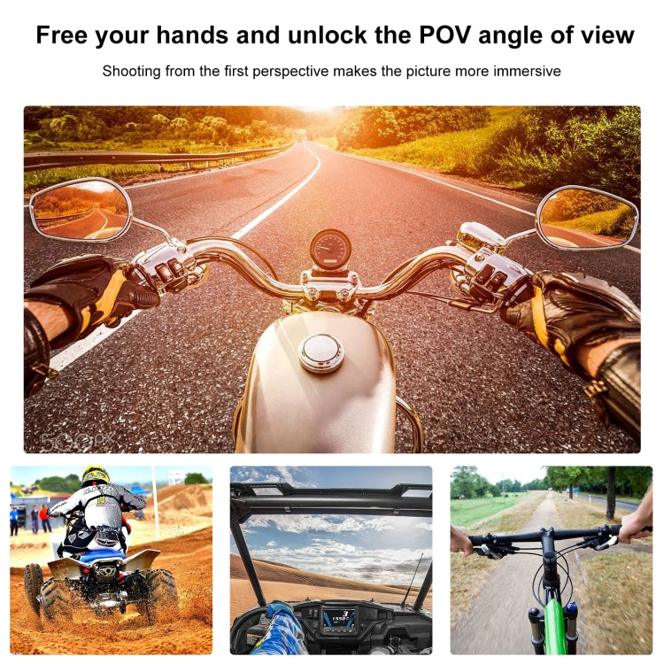 PULUZ Bending Action Camera Motorcycle Helmet Chin Mount (Black) - Helmet Mount by PULUZ | Online Shopping South Africa | PMC TechLife