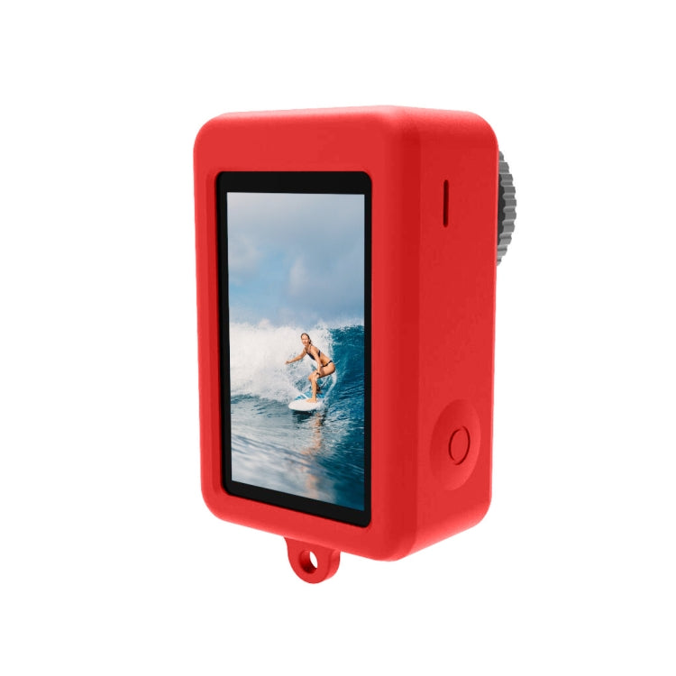 For DJI Osmo Action 4 / 3 PULUZ Silicone Protective Case with Lens Cap (Red) -  by PULUZ | Online Shopping South Africa | PMC Jewellery