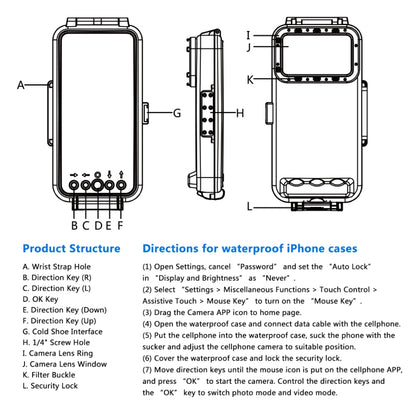 PULUZ 45m/147ft Waterproof Diving Case Photo Video Taking Underwater Housing Cover for iPhone 14 Series, iPhone 13 Series, iPhone 12 Series, iPhone 11 Series, iPhone X Series, iPhone 8 & 7, iPhone 6s, iOS 13.0 or Above Version iPhone(White) - iPhone 14 Pro Cases by PULUZ | Online Shopping South Africa | PMC Jewellery | Buy Now Pay Later Mobicred