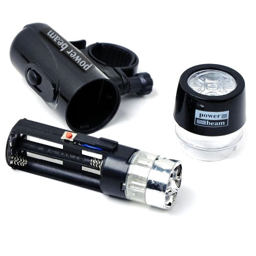 5 LED Water Resistant Bike Bicycle Head Light+ Rear Safety Flashlight - Taillights by PMC TechLife | Online Shopping South Africa | PMC TechLife