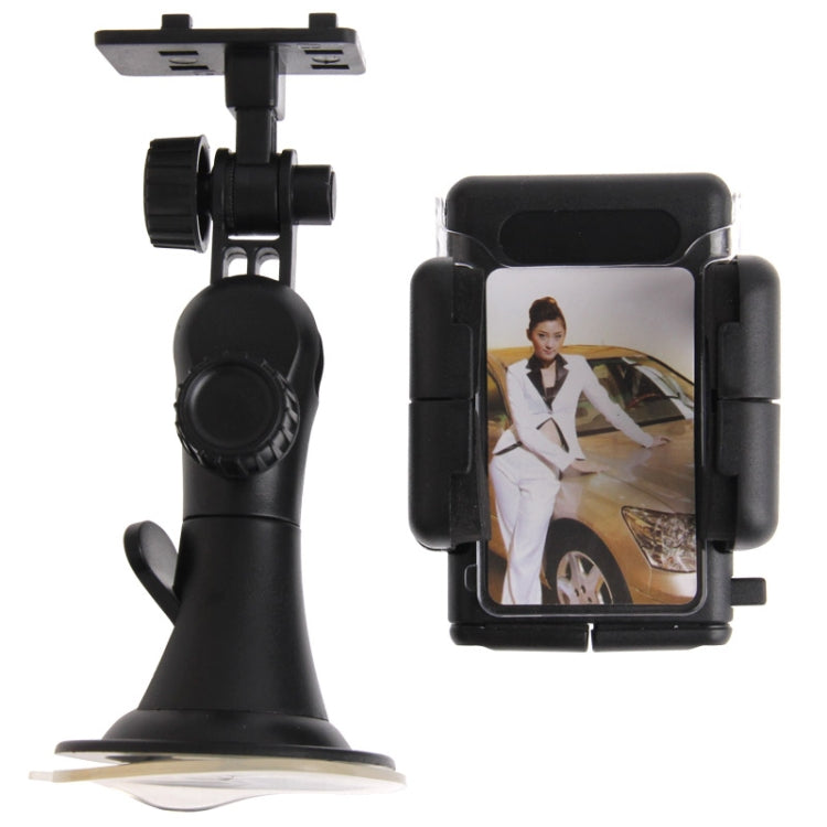 Universal 360 Degree Rotation Suction Cup Car Holder / Desktop Stand, For iPhone, Galaxy, Sony, Lenovo, HTC, Huawei, and other Smartphones of Width: 5.1cm- 10.5cm(Black) - Car Holders by PMC Jewellery | Online Shopping South Africa | PMC Jewellery