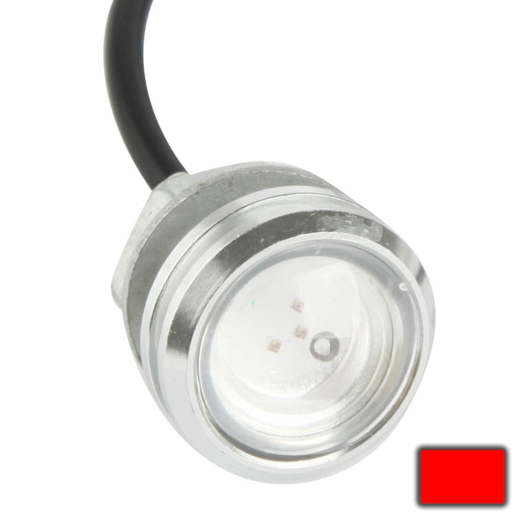 3W Waterproof Eagle Eye Light Red LED Light for Vehicles, Cable Length: 60cm(Silver) - Eagle Eye Lamps by PMC TechLife | Online Shopping South Africa | PMC TechLife | Buy Now Pay Later Mobicred