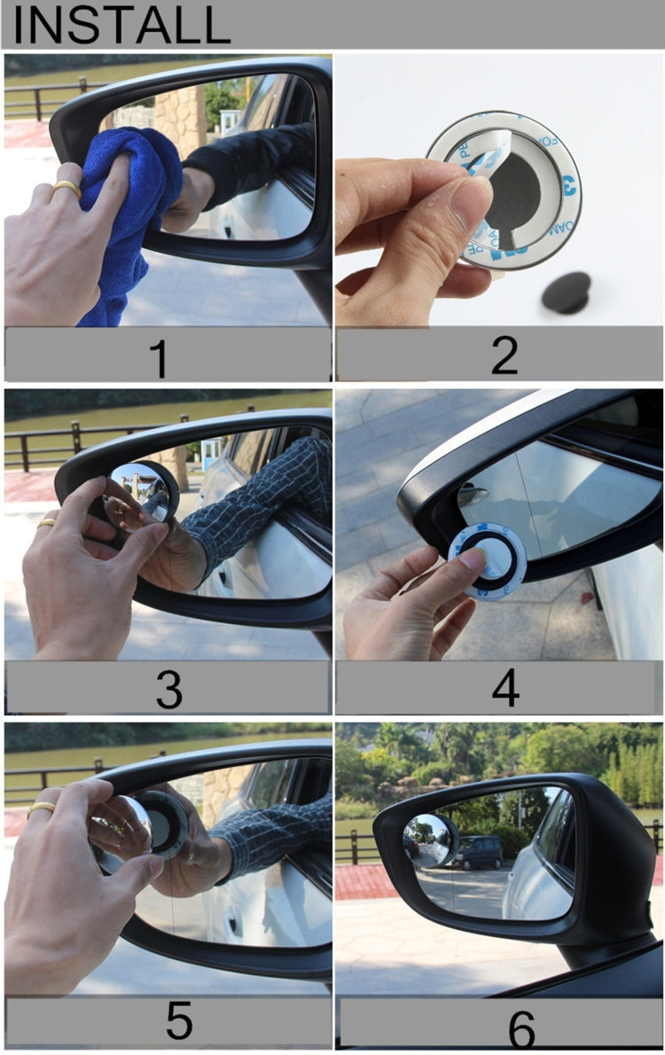 3R-033 Car Blind Spot Rear View Wide Angle Mirror, Diameter: 9.5cm - Convex Mirror & Accessories by 3R | Online Shopping South Africa | PMC TechLife | Buy Now Pay Later Mobicred