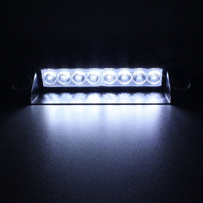 8W 800LM 8-LED White Light 3-Modes Adjustable Angle Car Strobe Flash Dash Emergency Light Warning Lamp with Suckers, DC 12V - Warning Lights by PMC Jewellery | Online Shopping South Africa | PMC Jewellery