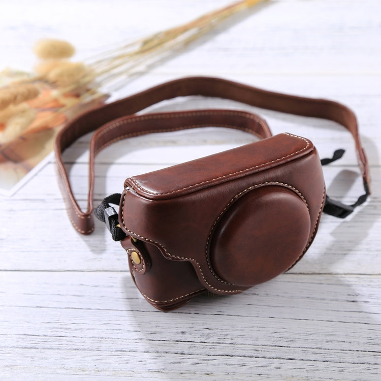 Retro Style PU Leather Camera Case Bag with Strap for Sony RX100 M3 / M4 / M5(Coffee) - Leather Bag by PMC Jewellery | Online Shopping South Africa | PMC Jewellery