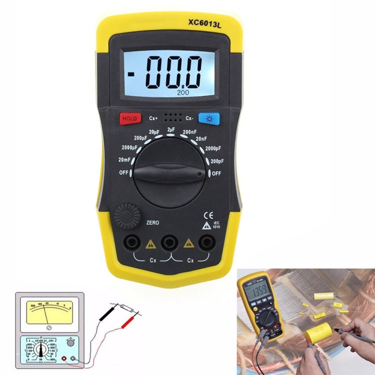 Capacitor Capacitance Meter Tester 6013 XC6013L(Yellow) - Digital Multimeter by PMC Jewellery | Online Shopping South Africa | PMC Jewellery