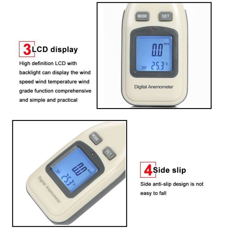 BENETECH Digital Electronic Anemometer (GM816A)(White) - Tachometers & Anemometer by BENETECH | Online Shopping South Africa | PMC Jewellery