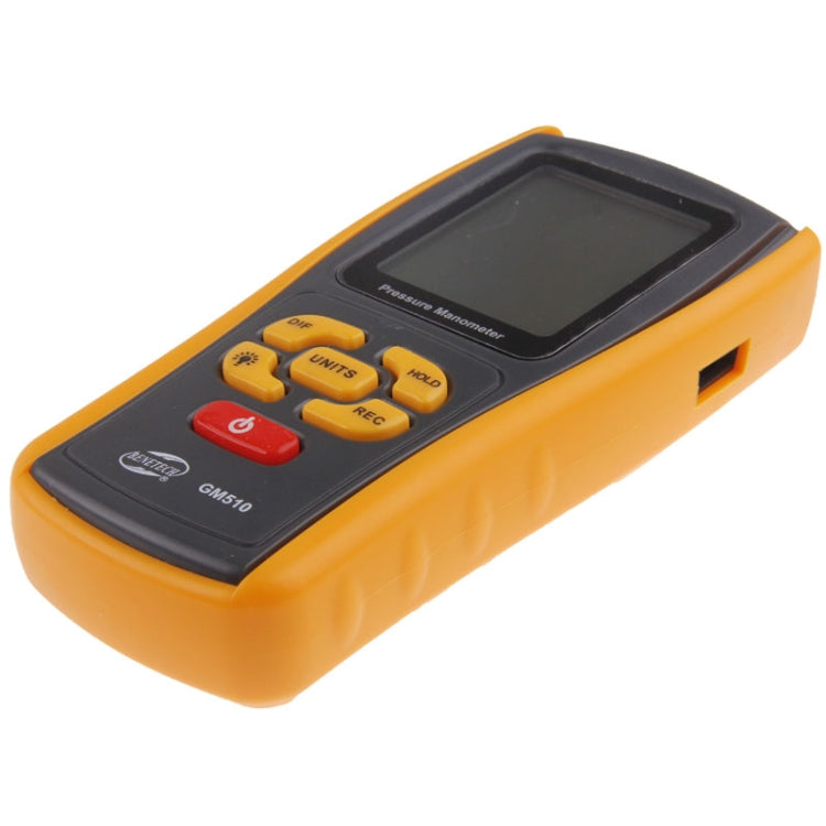 BENETECH GM510 LCD Display Pressure Manometer(Yellow) - Other Tester Tool by BENETECH | Online Shopping South Africa | PMC Jewellery | Buy Now Pay Later Mobicred