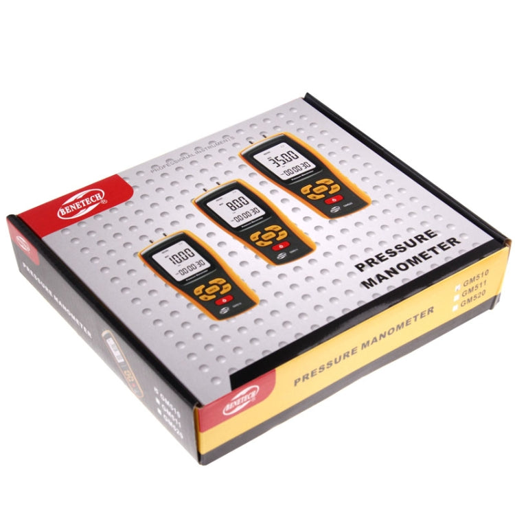 BENETECH GM510 LCD Display Pressure Manometer(Yellow) - free shipping - PMC TechLife - Order now!