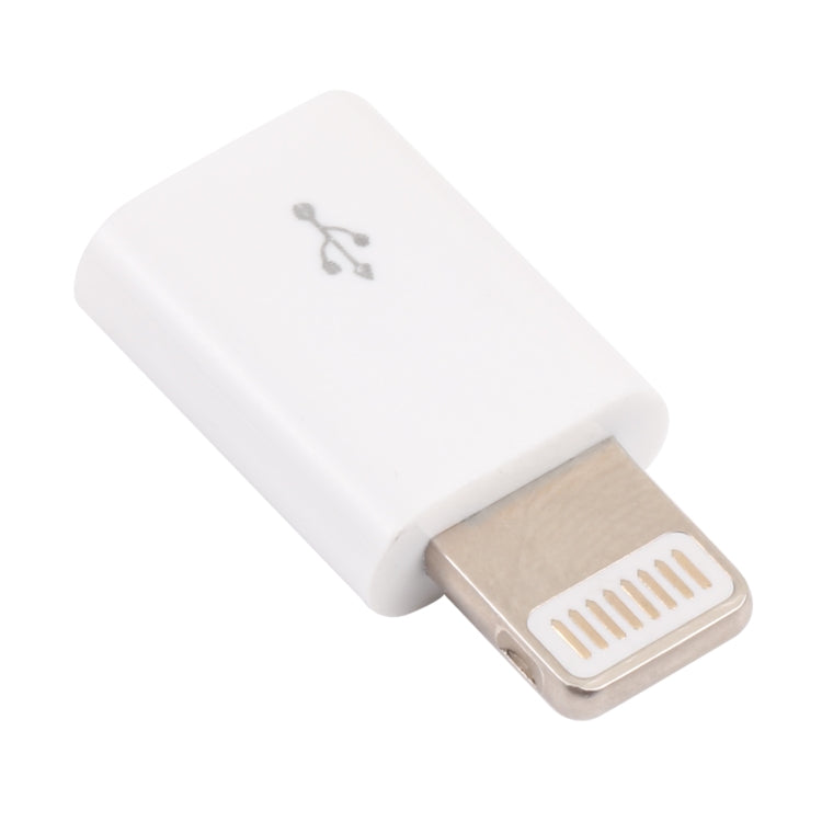 Micro USB Female to 8 Pin Male Mini Adapter(White) - Converter & Adapter by PMC TechLife | Online Shopping South Africa | PMC TechLife | Buy Now Pay Later Mobicred
