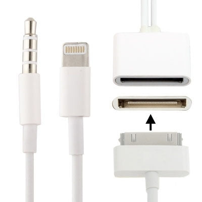 8 Pin Audio Adapter, Not Support iOS 10.3.1 or Above Phone(White) - Converter & Adapter by PMC TechLife | Online Shopping South Africa | PMC TechLife