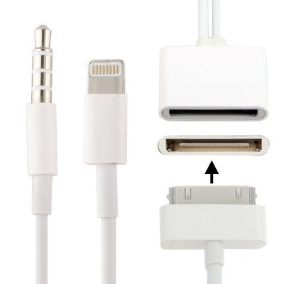 8 Pin Audio Adapter, Not Support iOS 10.3.1 or Above Phone(White) - Converter & Adapter by PMC Jewellery | Online Shopping South Africa | PMC Jewellery