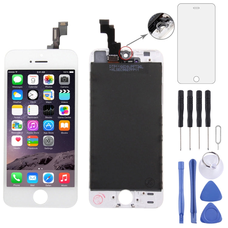 Digitizer Assembly (Original LCD + Frame + Touch Panel) for iPhone 5S(White) - free shipping - PMC TechLife - Order now!