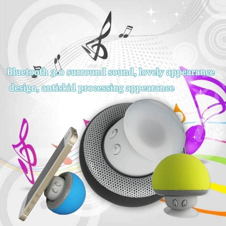 Mushroom Shape Bluetooth Speaker with Suction Holder(Blue) - Desktop Speaker by PMC TechLife | Online Shopping South Africa | PMC TechLife