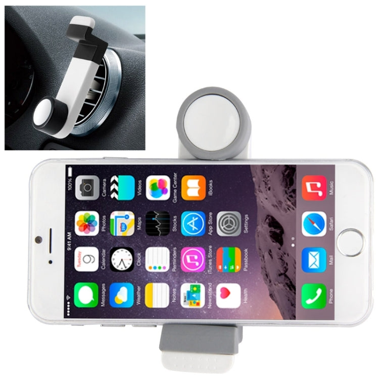 Portable Air Vent Car Mount Holder, For iPhone, Galaxy, Sony, Lenovo, HTC, Huawei, and other Smartphones (White + Grey)(White) - Car Holders by PMC Jewellery | Online Shopping South Africa | PMC Jewellery