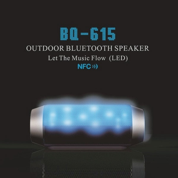 AEC BQ-615 Pulse Portable Bluetooth Streaming Speaker with Built-in LED Light Show & Mic, For iPhone, Galaxy, Sony, Lenovo, HTC, Huawei, Google, LG, Xiaomi, other Smartphones and all Bluetooth Devices(Black) - Desktop Speaker by AEC | Online Shopping South Africa | PMC Jewellery | Buy Now Pay Later Mobicred