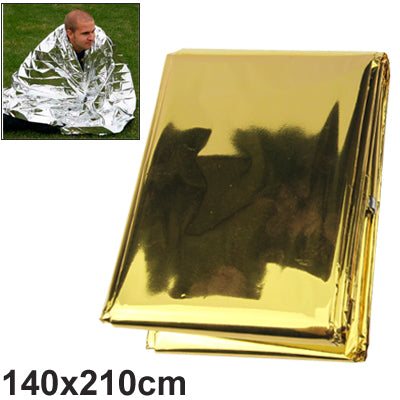 Compact Lightweight Aluminized Windproof Waterproof Emergency Blanket Body Wrap Survival Sheet for Outdoor 140 x 210cm - Emergency Tools by PMC Jewellery | Online Shopping South Africa | PMC Jewellery