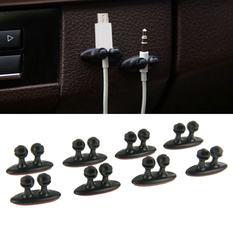 8 PCS DM-003 Car Cable Convenient Bundle Clip with Adhesive(Black) - Auto Fastener & Clips by PMC TechLife | Online Shopping South Africa | PMC TechLife | Buy Now Pay Later Mobicred