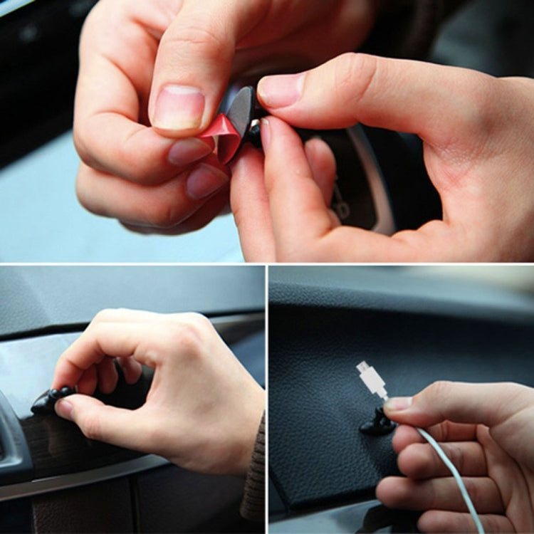 8 PCS DM-003 Car Cable Convenient Bundle Clip with Adhesive(Black) - Auto Fastener & Clips by PMC TechLife | Online Shopping South Africa | PMC TechLife | Buy Now Pay Later Mobicred
