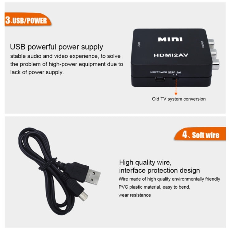 VK-126 Mini HD HDMI to AV/CVBS Video Converter Adapter - free shipping - PMC TechLife - Order now!