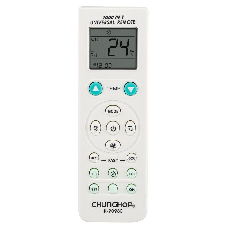 Chunghop Universal A/C Remote Control (K-9098E)(White) - Air-Conditioner by CHUNGHOP | Online Shopping South Africa | PMC TechLife | Buy Now Pay Later Mobicred