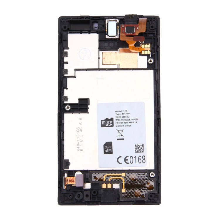 LCD Display + Touch Panel with Frame  for Nokia Lumia 520(Black) - free shipping - PMC TechLife - Order now!