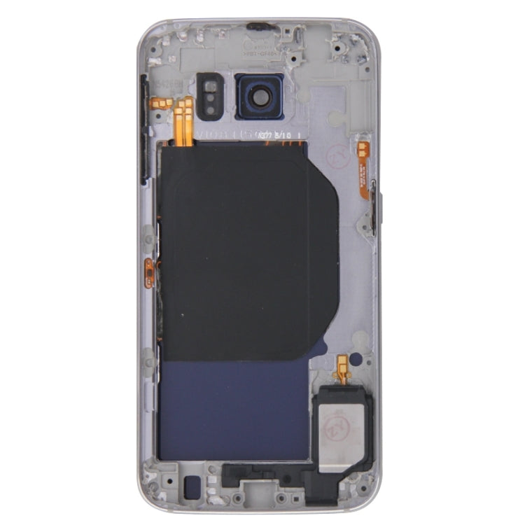 For Galaxy S6 / G920F Full Housing Cover (Back Plate Housing Camera Lens Panel + Battery Back Cover ) (Blue) - Back Cover by PMC Jewellery | Online Shopping South Africa | PMC Jewellery