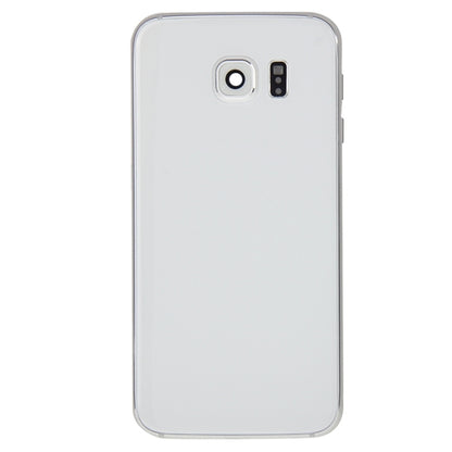 For Galaxy S6 Edge / G925 Full Housing Cover (Back Plate Housing Camera Lens Panel + Battery Back Cover ) (White) - Back Cover by PMC Jewellery | Online Shopping South Africa | PMC Jewellery