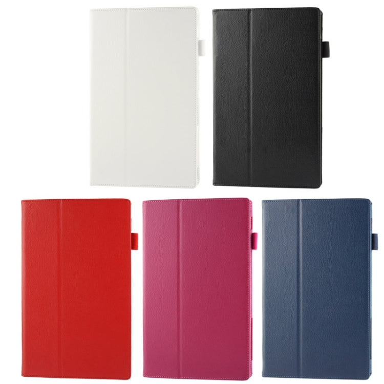 Litchi Texture Leather Case with Holder for Sony Xperia Tablet Z2 10.1(Black) - Sony by PMC TechLife | Online Shopping South Africa | PMC TechLife