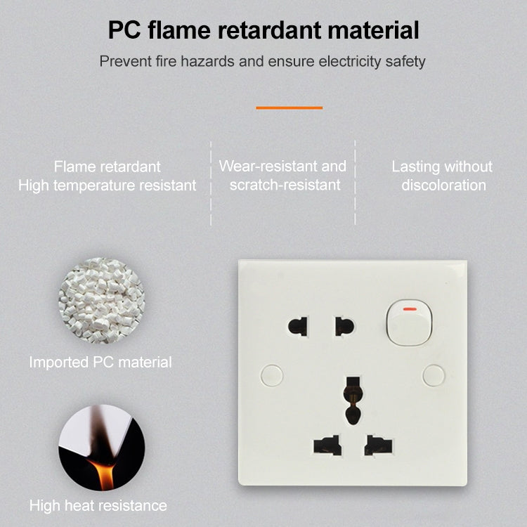 Electric Wall Switch and Socket, EU / AU / US Plug Socket with 1 Switch -  by PMC TechLife | Online Shopping South Africa | PMC TechLife | Buy Now Pay Later Mobicred