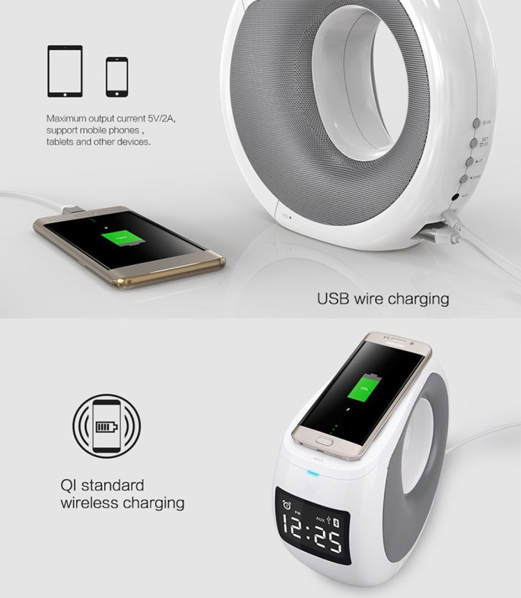 NILLKIN MC1 CE / RoHs / FCC Certificated QI Standard Wireless Charging Transmitter + Bluetooth Speaker, EU Plug , For iPhone, Galaxy, Sony, Lenovo, HTC, Huawei, Google, LG, Xiaomi, other Smartphones - Desktop Speaker by NILLKIN | Online Shopping South Africa | PMC Jewellery | Buy Now Pay Later Mobicred