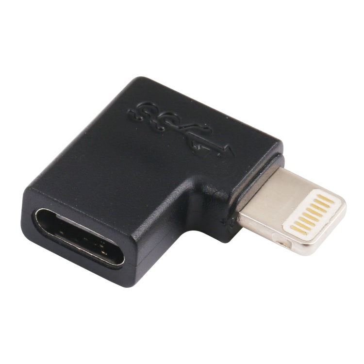 8 Pin Male to USB-C / Type-C Female Elbow Charging Adapterr - Converter & Adapter by PMC TechLife | Online Shopping South Africa | PMC TechLife