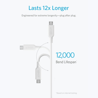 ANKER 3 in 1 8 Pin + Micro USB + USB-C / Type-C Interface MFI Certificated Data Cable(White) - MFI Cable by ANKER | Online Shopping South Africa | PMC Jewellery | Buy Now Pay Later Mobicred