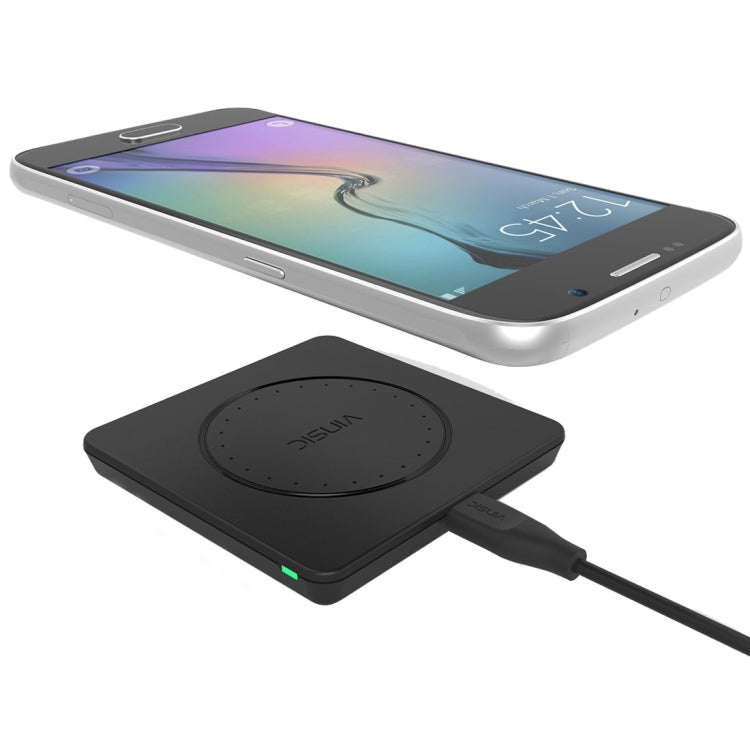 Vinsic 5V 1A Output Qi Standard Portable Wireless Charger Pad - Wireless Charger by VINSIC | Online Shopping South Africa | PMC TechLife | Buy Now Pay Later Mobicred