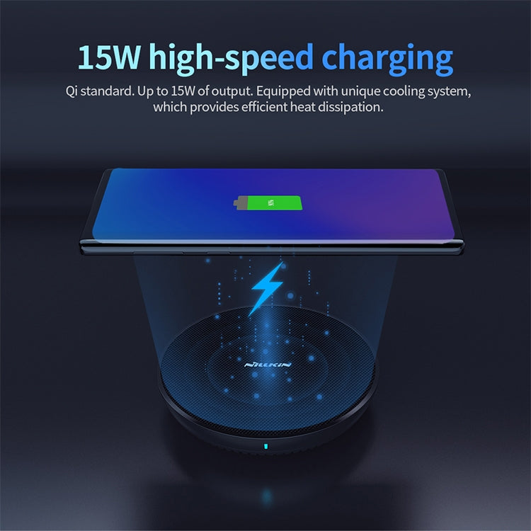 NILLKIN MC035 Power Flash Qi Standard High Speed Wireless Charger (Classic Nylon) - Wireless Charger by NILLKIN | Online Shopping South Africa | PMC Jewellery | Buy Now Pay Later Mobicred