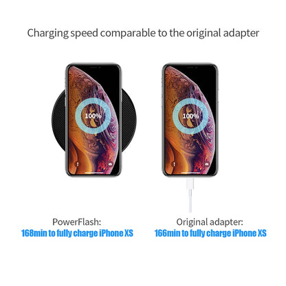 NILLKIN MC035 Power Flash Qi Standard High Speed Wireless Charger (Classic Nylon) - Wireless Charger by NILLKIN | Online Shopping South Africa | PMC Jewellery | Buy Now Pay Later Mobicred