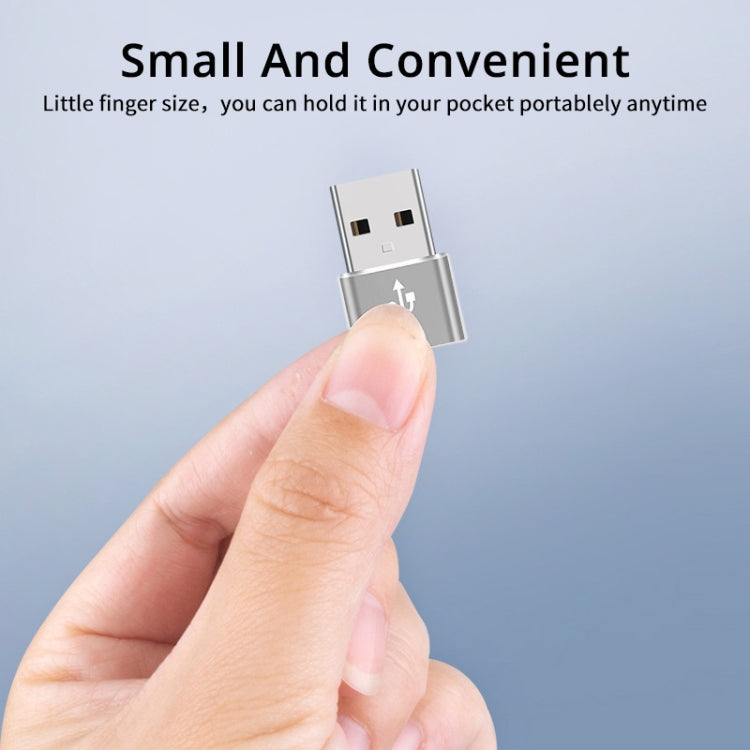 USB-C / Type-C Female to USB 2.0 Male Aluminum Alloy Adapter, Support Charging & Transmission(Silver) - free shipping - PMC TechLife - Order now!