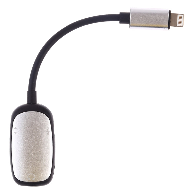 8 Pin to 8 Pin Charging Interface + 8 Pin Earphone Interface + 3.5mm Audio Interface Earphone Adapter(Silver) - Earphone Adapter by PMC TechLife | Online Shopping South Africa | PMC TechLife