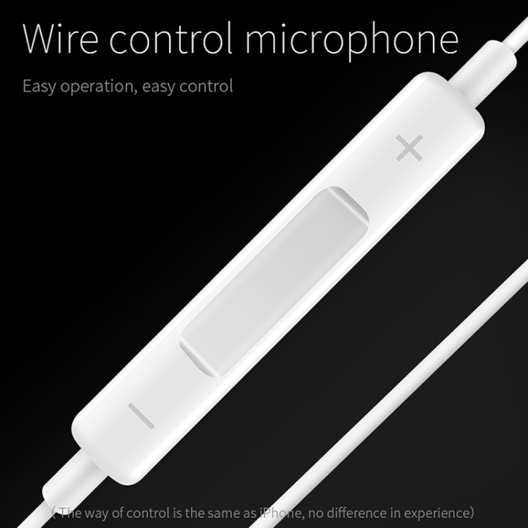 JOYROOM JR-EP1 1.2m 3.5mm Plug Wire Control In-Ear Earphone(White) - In Ear Wired Earphone by JOYROOM | Online Shopping South Africa | PMC Jewellery