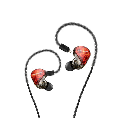 WK Y25 Amber Bluetooth + 3.5mm Elbow Plug Dual-purpose Ear-mounted Wired Earphone (Red) - In Ear Wired Earphone by WK | Online Shopping South Africa | PMC Jewellery | Buy Now Pay Later Mobicred