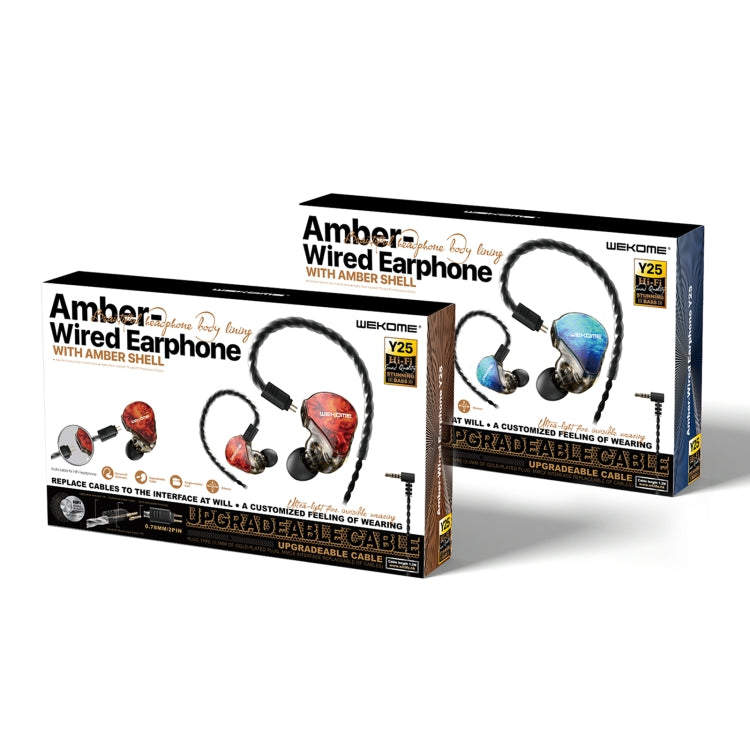 WK Y25 Amber Bluetooth + 3.5mm Elbow Plug Dual-purpose Ear-mounted Wired Earphone (Blue) - In Ear Wired Earphone by WK | Online Shopping South Africa | PMC Jewellery