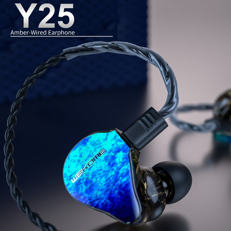 WK Y25 Amber Bluetooth + 3.5mm Elbow Plug Dual-purpose Ear-mounted Wired Earphone (Blue) - In Ear Wired Earphone by WK | Online Shopping South Africa | PMC Jewellery